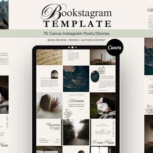 Bookstagram-sjabloon canva | Instagram-sjablonen schrijven | Boekrecensies en promotieberichten | Socialmediakit Dark Romance afbeelding 18