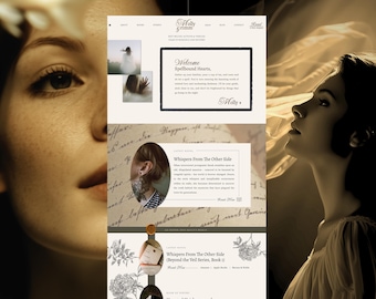 Showit Author Website Template. Bookish Edwardian WordPress Theme. Dark Academia Goth Poet Web Design. Victorian Dark Romance Books Writer