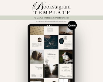 Bookstagram Template Canva | Author Instagram Templates | Book Review & Promo Posts | Dark Romance Social Media Kit