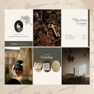 Bookstagram-sjabloon canva | Instagram-sjablonen schrijven | Boekrecensies en promotieberichten | Socialmediakit Dark Romance afbeelding 4