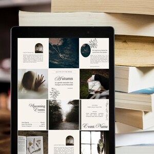 Bookstagram-sjabloon canva | Instagram-sjablonen schrijven | Boekrecensies en promotieberichten | Socialmediakit Dark Romance afbeelding 16