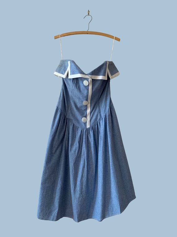 Vintage Strapless Midi Dress