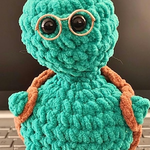 Crochet turtle funny turtle gift gag gift turtle crochet Amigurumi turtle with removable shell and bottom