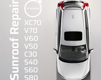 Volvo Older Gen Sunroof Seal Gap Repair Kit - C30 S40 S60 S80 V50 V60 V70 XC70 - Prevents Water Damage & Wind Noise - 31218248 Alternative