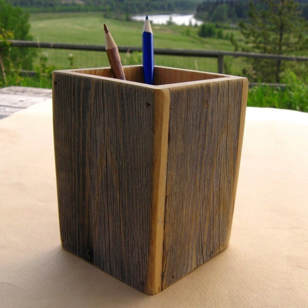 Rustic Pencil Holder Etsy