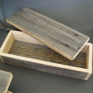 Barnwood DRESSER BOX handmade from reclaimed weathered wood - rustic refined