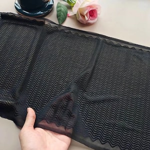 1 Meter schwarze Stretch-Spitze, Spitzenband für Wäsche, Spitzenstoff für BH-Herstellung, Stretch-Spitze, Nähmaterial