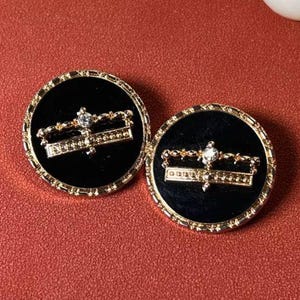 6 botões de metal com coroa dourada: blazer, jaqueta, casaco