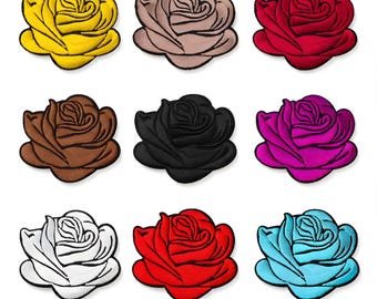 10 parches bordados de rosas, apliques florales para coser, decoración de ropa para manualidades, planchar.