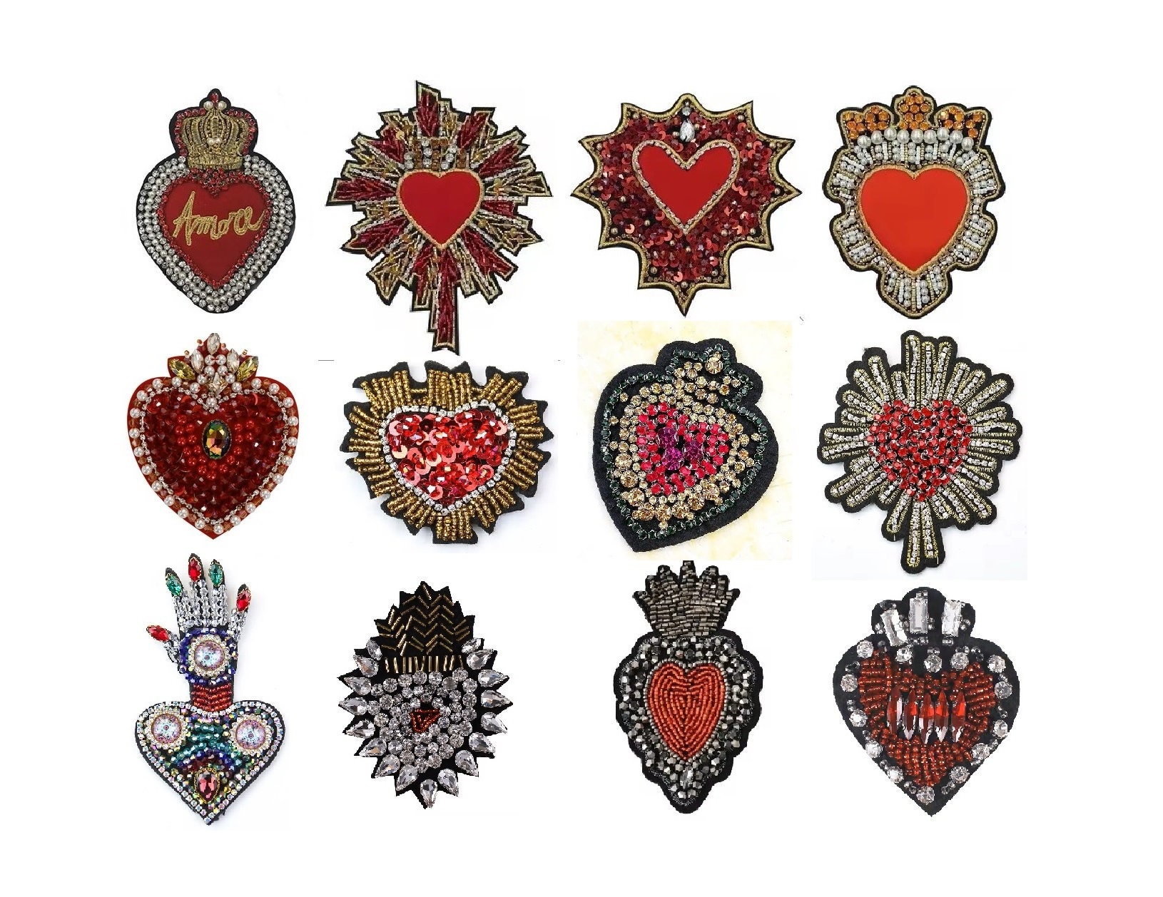 Cuore Azteca In Latta Messicana Hojalata, Artigianato Da Appendere, 12x11 Cm, Decorazione Etnica, Regalo Messico