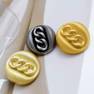 Gold Metal Shank Buttons: Decorative Blazer & Coat Fasteners