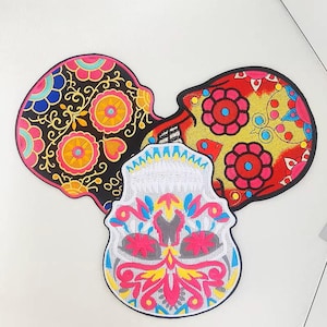 3 styles Skull Patch Embroidered Applique Patch, Skull Patch 23x17cm, Iron On Sew On Applique, Patches for Jackets, Backpack Patch, 1pcs