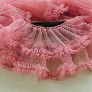 5.9&quot; 14 colors Ruffled Mesh Lace Trim For Tutu Dress, Ruffled Wedding Trim, White Ruffled Lace Trim, Gathered Tulle, Trim Ruffle, 1 Yard