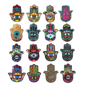 スパンコールハムサハンドパッチ：アイロン接着式イーブルアイアップリケ、1個