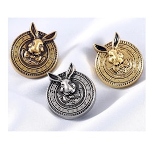 10 bottoni con gambo in metallo da 18-23 mm, bottoni a forma di coniglio, stile vintage, bottoni da cucito, bottoni a forma di coniglio in argento e oro, bottoni da cucito