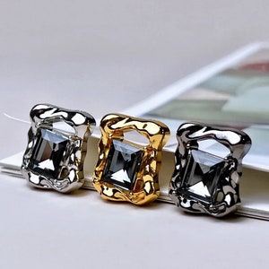 Botones de metal rectangulares: Botones para suéteres y cárdigans de mujer