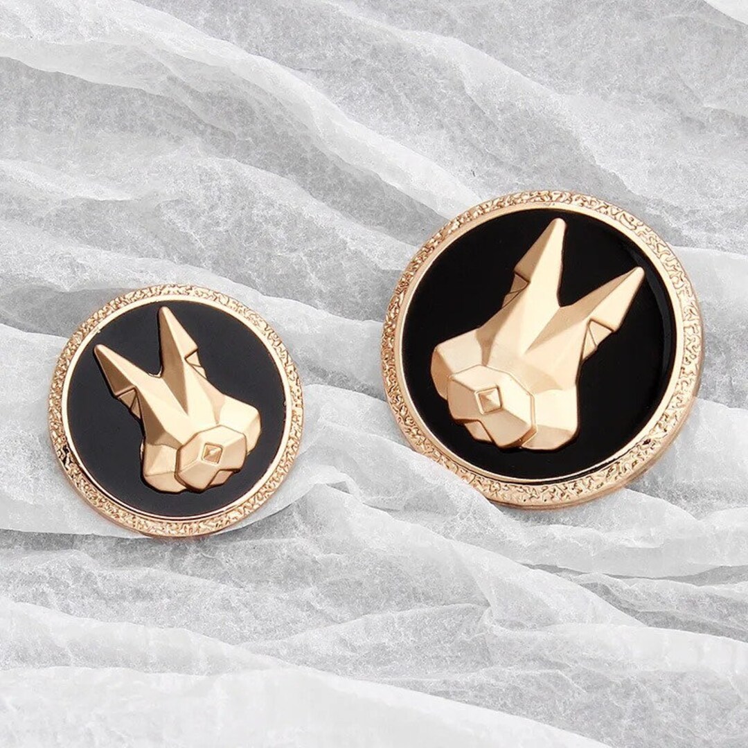 6pcs Vintage Style Metal Rabbit Buttons: Gold & Silver Sewing ...