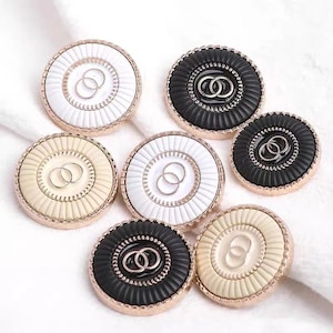 6-10pcs 18-25mm Vintage Metal Buttons, Clothes Buttons, Metal Shank Buttons, Retro Style, Buttons for Sweater, Fashion Coat Buttons