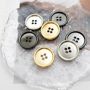 Metal Shank Buttons: Stylish Round Buttons for Sewing (10pcs, 10-25mm)