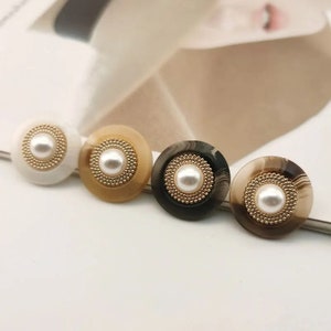 5個 18-23 mm 樹脂ボタン 縫製用、洋服ボタン、シャツボタン、黒シャンクボタン、ファッションコートボタン、ヴィンテージプラスチックボタン