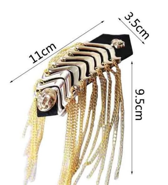Épaulettes à Franges En Cristal FINGERINSPIRE - Lot De 2, Strass Et Perles, Pour Customisation Vêtements