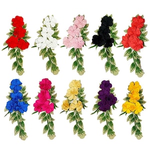 Embroidered 3D Flowers Applique Patch, Clothing Decoration Patch, Embroidered Patch, Flower Appliques, Sew On, Floral Patch for Clothing