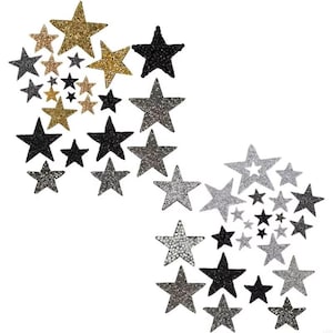 24pcs Rhinestone Star Iron on Patch, Sequin Star Patch, Trucker Hat Patches, Beaded Star Patch, Denim Patches, Small Star Patches, Sew On