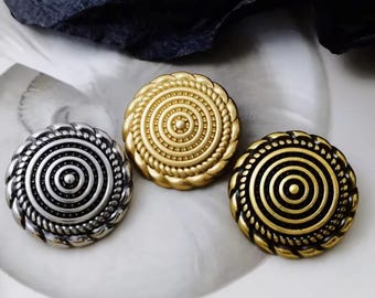 10 Stück Vintage Metall Ösen Knöpfe: Runde Strickjacke (15-23mm)