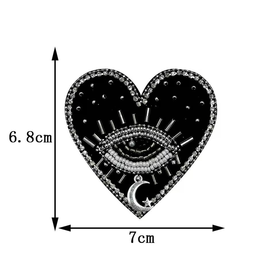 Uxcell Lot De 4 écussons Faits à La Main Avec Perles En Cristal De