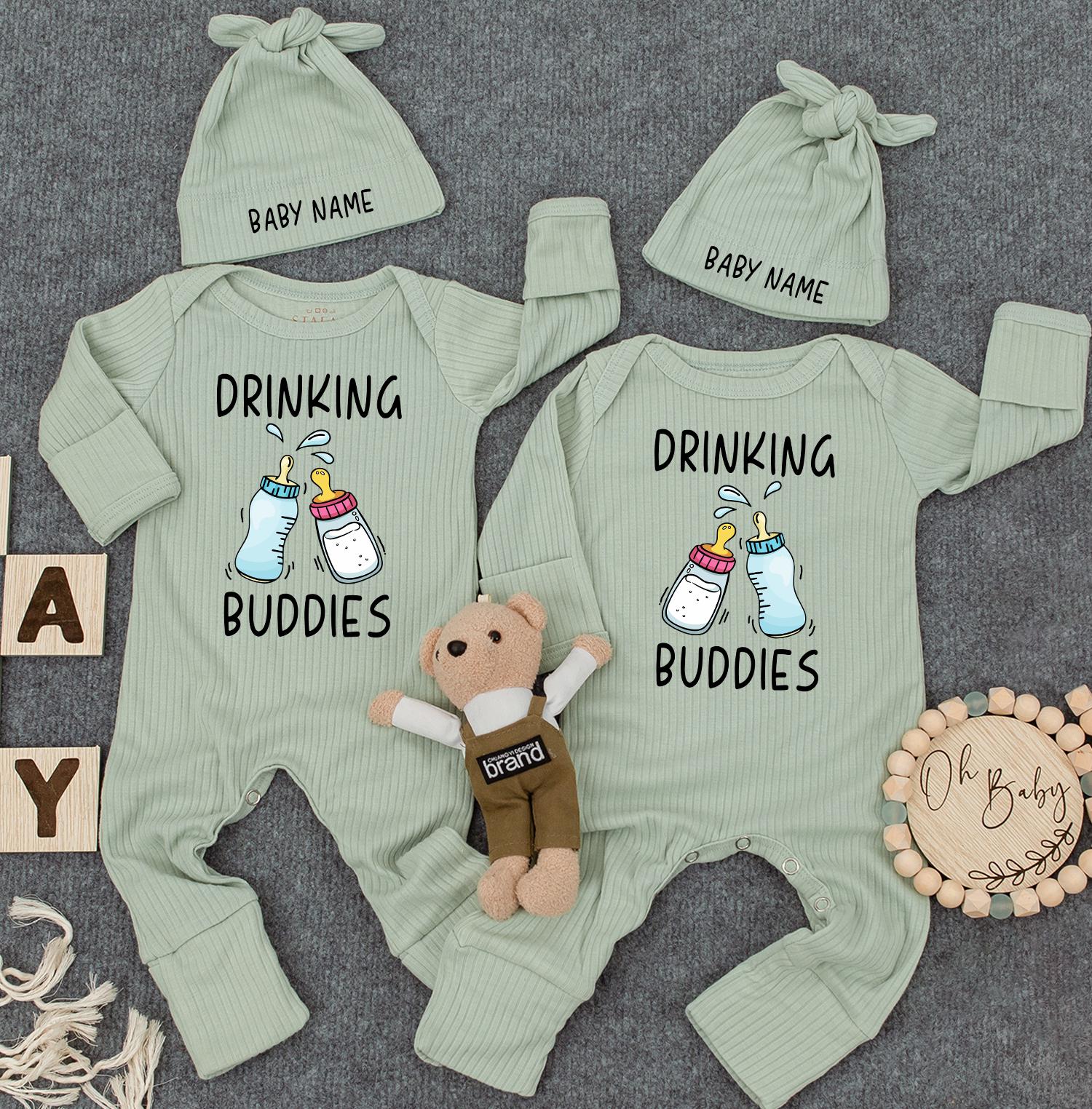 YSCULBUTOL Baby Twins Bodysuit Funny Ramen Outfit Noodle - View #5