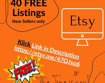 40 Free Listings in Etsy for New Etsy Sellers | No purchase required! | Etsy 40 free listings! | Start your own business!