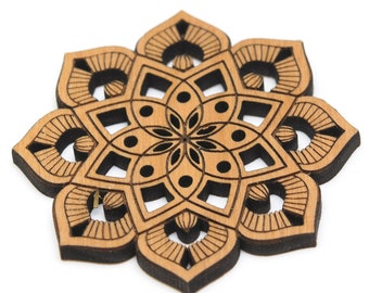 Mandala Wood Pendant