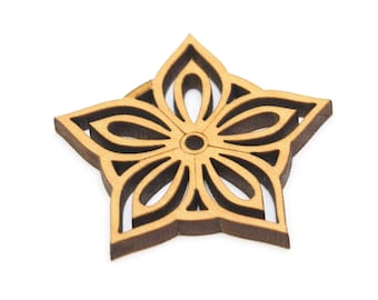 Small Flower Filigree Wood Component