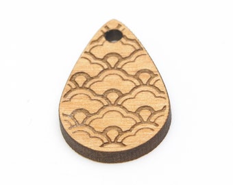 Teardrop Japanese Flower Wood Component