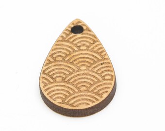 Teardrop Japanese Wave Wood Component