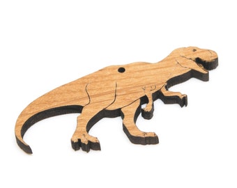 T-rex Dinosaur Wood Pendant