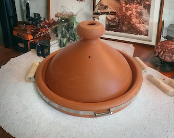 Marokkaanse tajine met een diameter van 31 cm, handgemaakt ongeglazuurd tajine-relaispunt van uitstekende kwaliteit