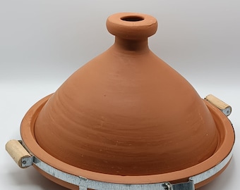 Tagine marroquí de 35 cm de diámetro sin esmaltar, punto de retransmisión de entrega de excelente calidad