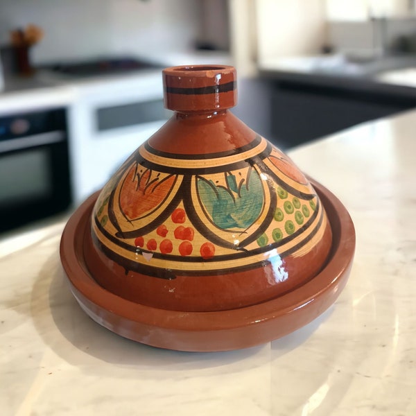 tajine marocain 34cm de diamétre  emaillé exellente qualité livraison point relais tagine naturel fait main