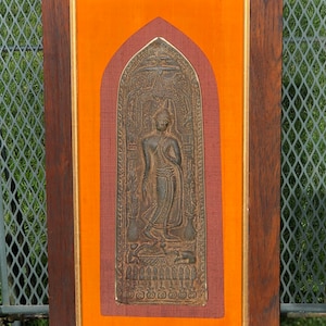 Antique Sukhothai Style Thai Buddhist Votive Plaque 1800 RARE