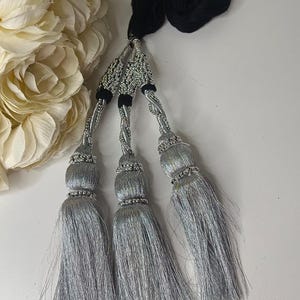 Izhaar Silver Color Traditional  Punjabi Paranda | Parandi Hair Accessory Braid Tassles |Hair Extension|Choti|For Karwachauth, wedding.