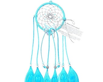 Turquoise Dream Catcher, Peacock Eyes Feathers