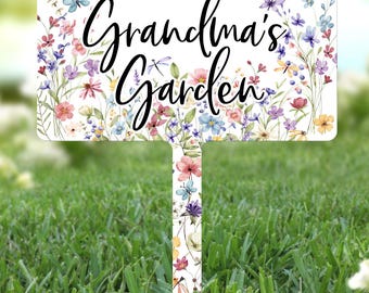 Grandma's Garden, Grandma Gifts, Garden Signs, Welcome Signs, Yard Sign, Garden Stake