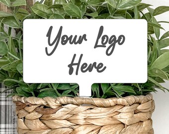 Custom Logo Garden Stake, Metal Business Sign, Personalized Yard Art