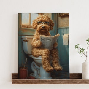 Goldendoodle Bathroom Sign, Labradoodle Sign, Metal Sign, Bathroom Art, Funny Dog Sign, Bathroom Humour, Doodle Art