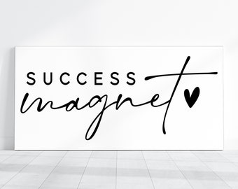 Witty & Sassy Metal Sign, Signs For Shelves, Trays, or Walls, Success Magnet, Positive Attitude Decor