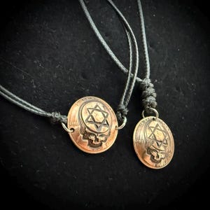 Steal Your Face Lucky Penny Necklace & Bracelet Set Star of David