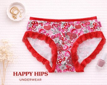 Womens Underwear |Bamboo | Retro |Handmade|Inclusive sizes 6-34