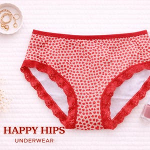 Womens Underwear| Hearts|Size inclusive 6-34|Ecovero Elastine jersey