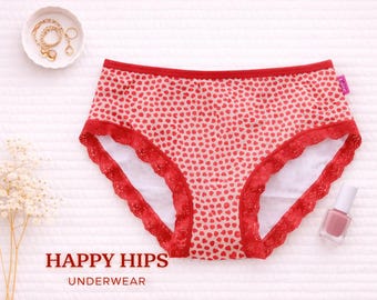 Womens Underwear| Hearts|Size inclusive 6-34|Ecovero Elastine jersey